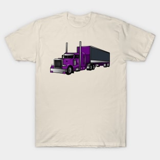 Semi-trailer truck cartoon illustration T-Shirt